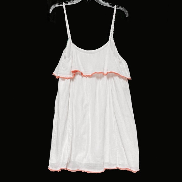 Free People Embroidered Mini Slip Dress Gauze White Crochet Beach Party XS Boho - Picture 3 of 14